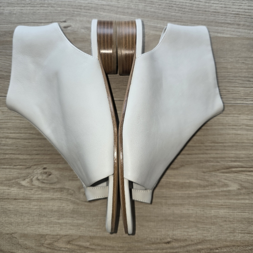 Vince Maro San Remo Lux Leather Sandals Off White Size 8M - Picture 6 of 10